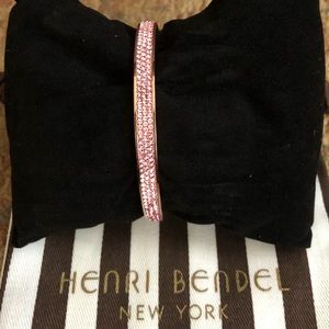 Henri Bendel Small Rose Gold Pink Crystal Bangle